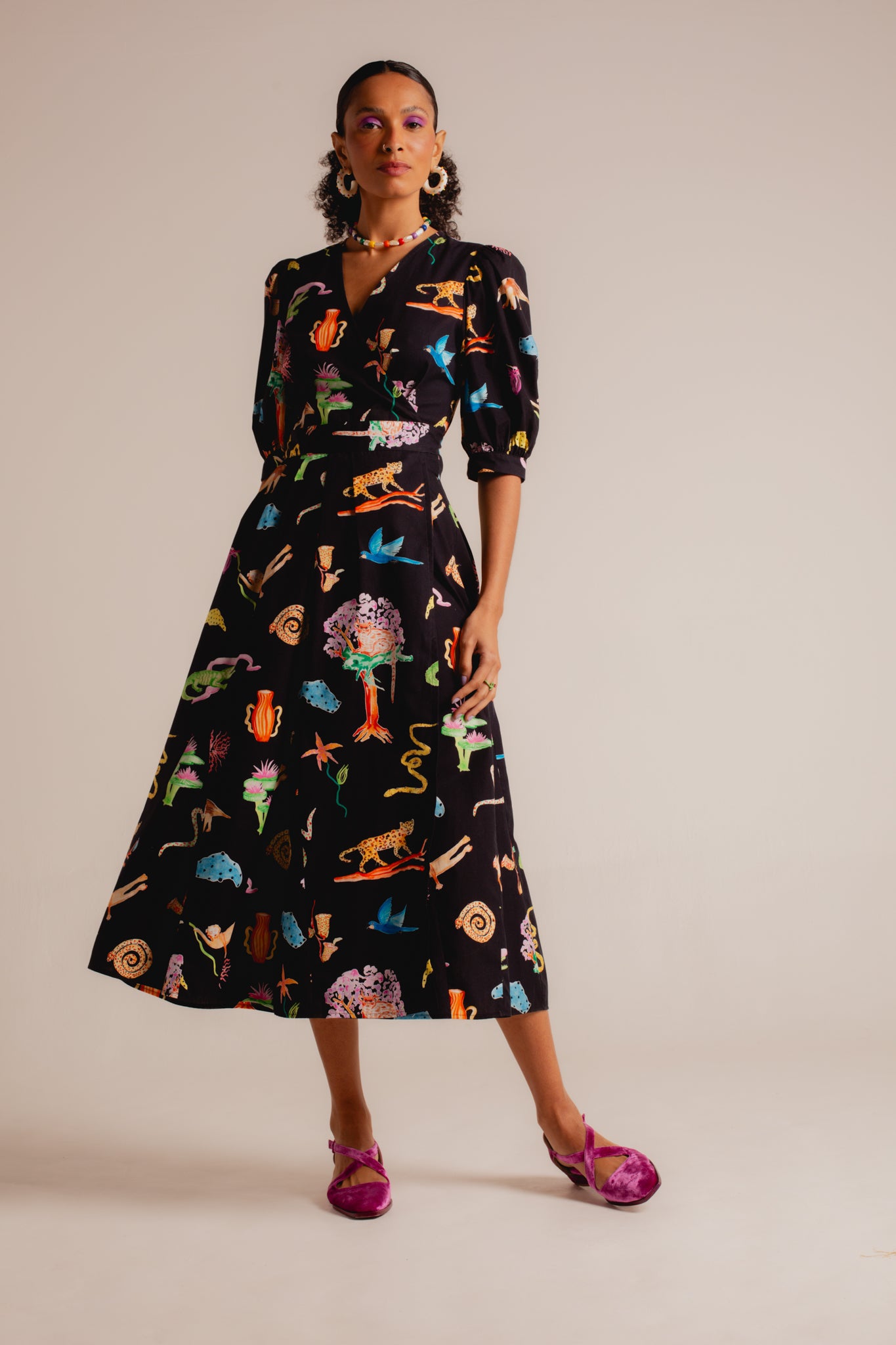 Vestido Transpasse Amazônico Preto