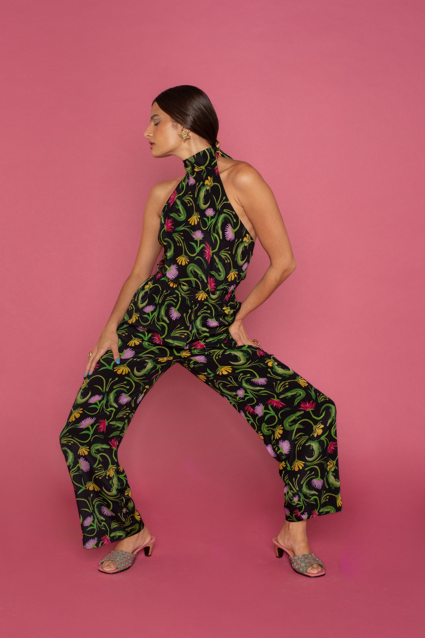 Calça Lene Flora Egípcia Preta