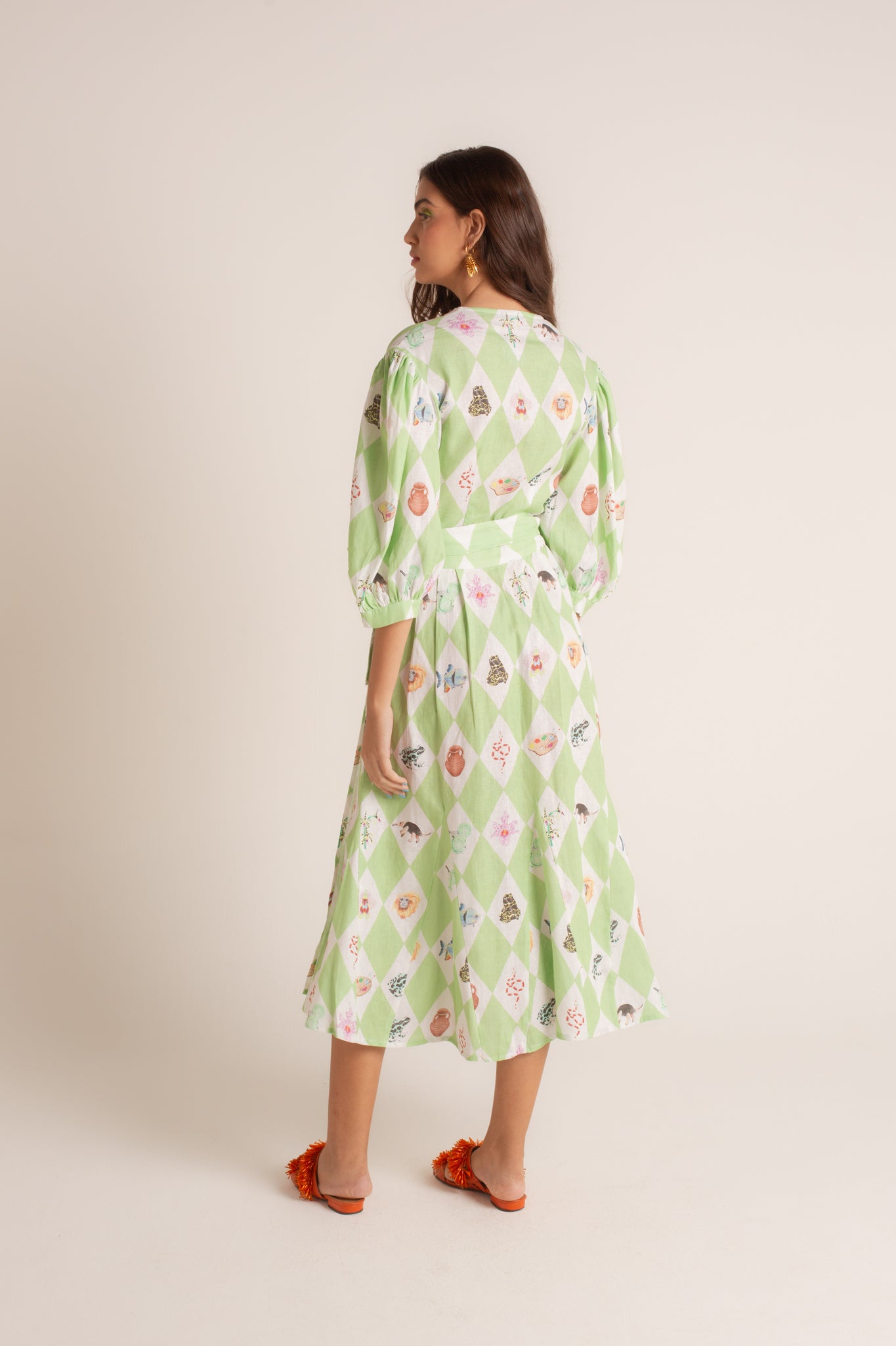 Vestido Transpasse Caleidoscópio Amazônico