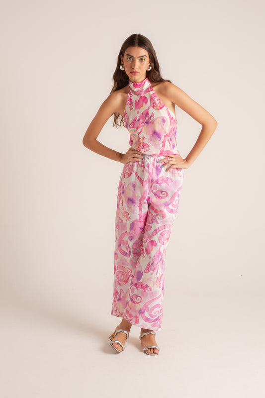 Top Lenço Fauna Tie-Dye