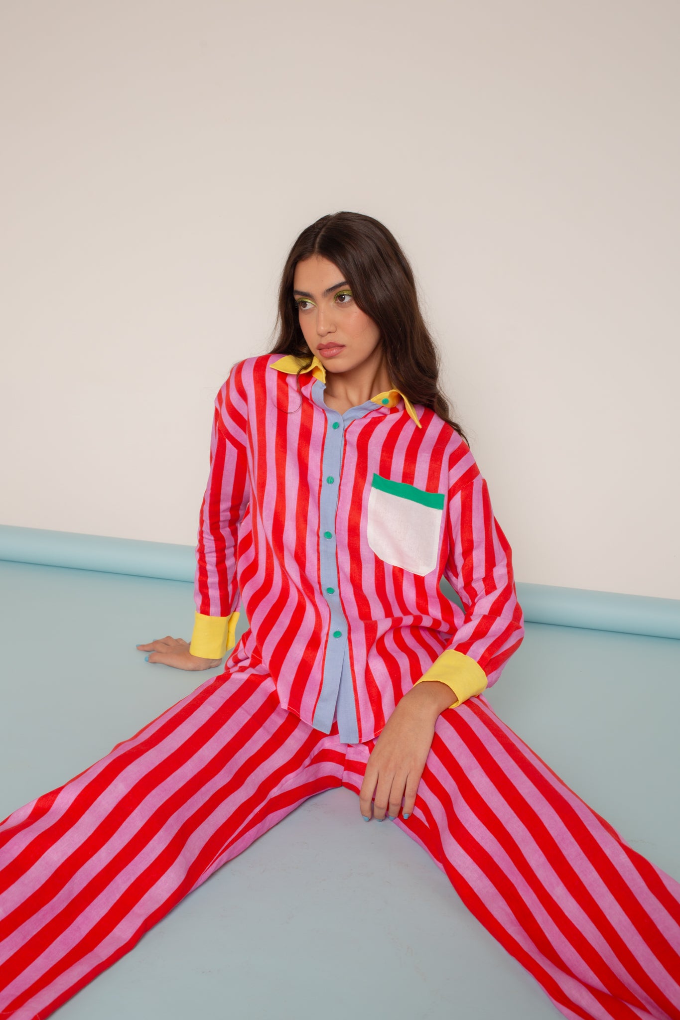 Camisa Colorblock Listras