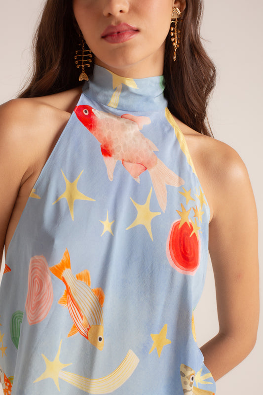 Top Lenço Mergulho Cósmico