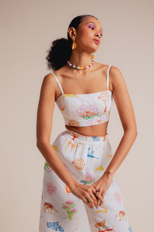 Top Demi Amazônico Marfim