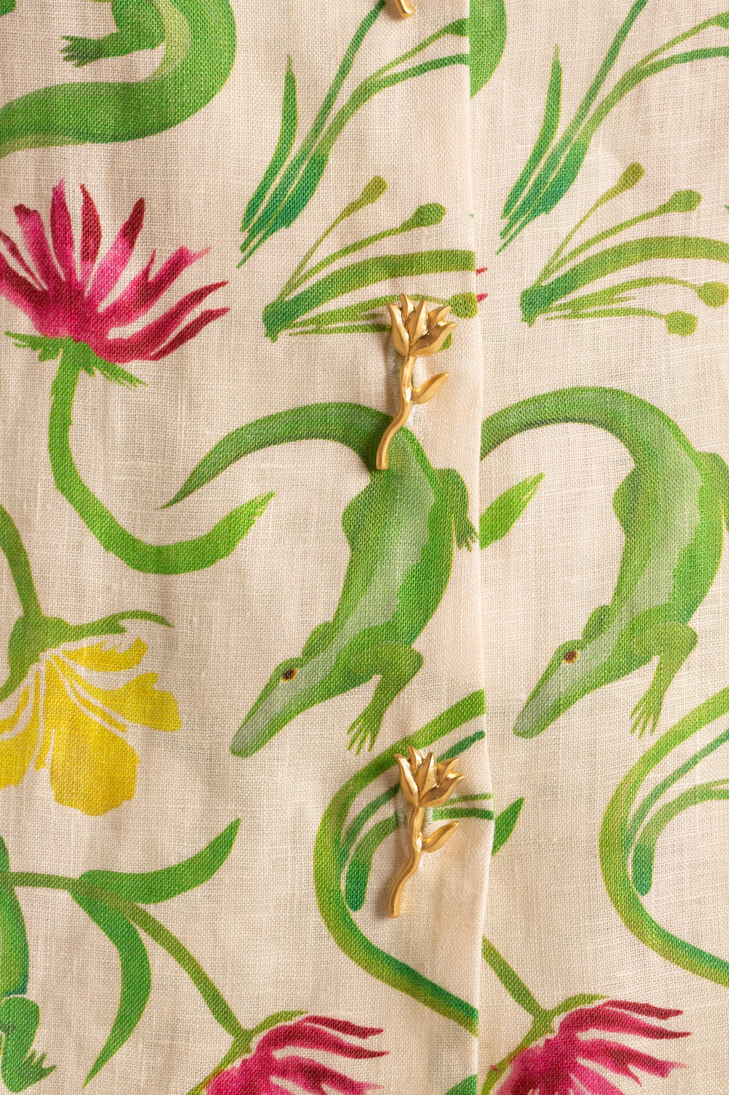 Camisa Flora Egípcia Creme