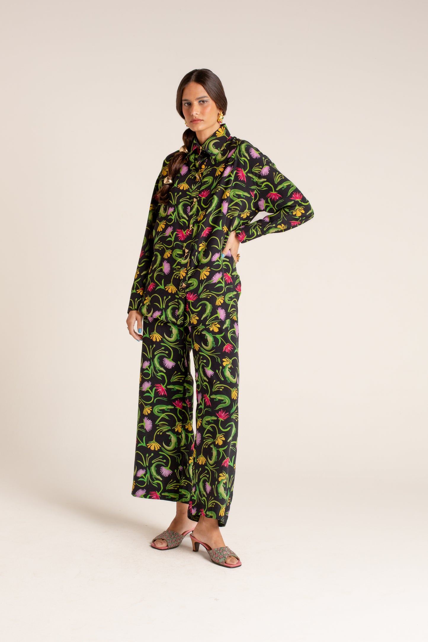 Calça Lene Flora Egípcia Preta
