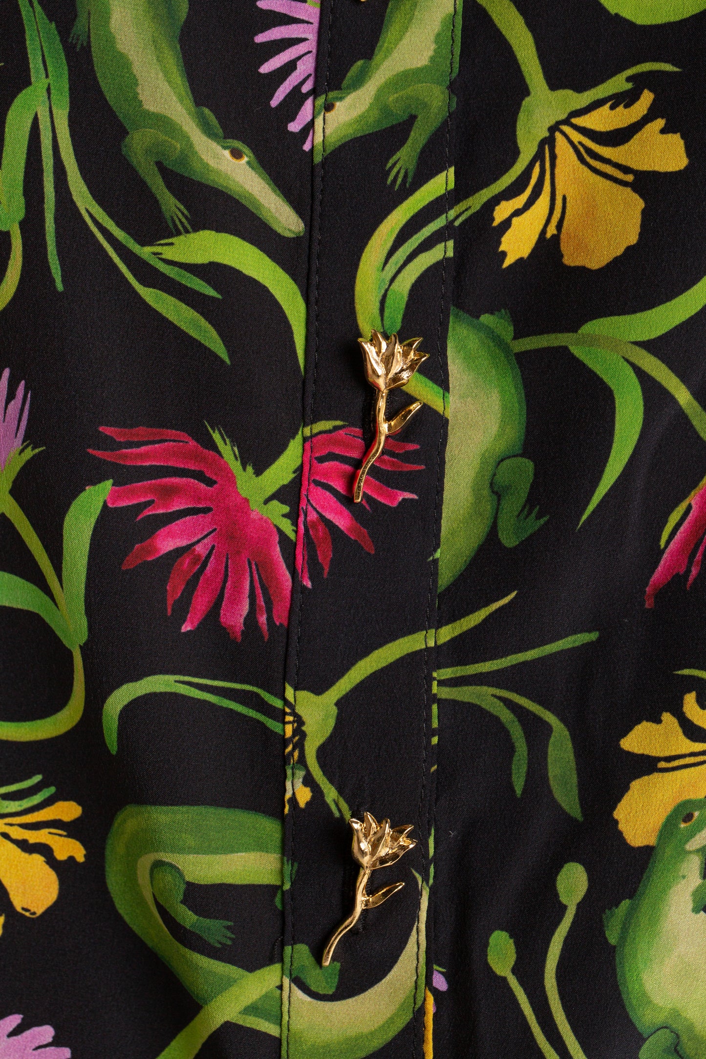Camisa Flora Egípcia Preta