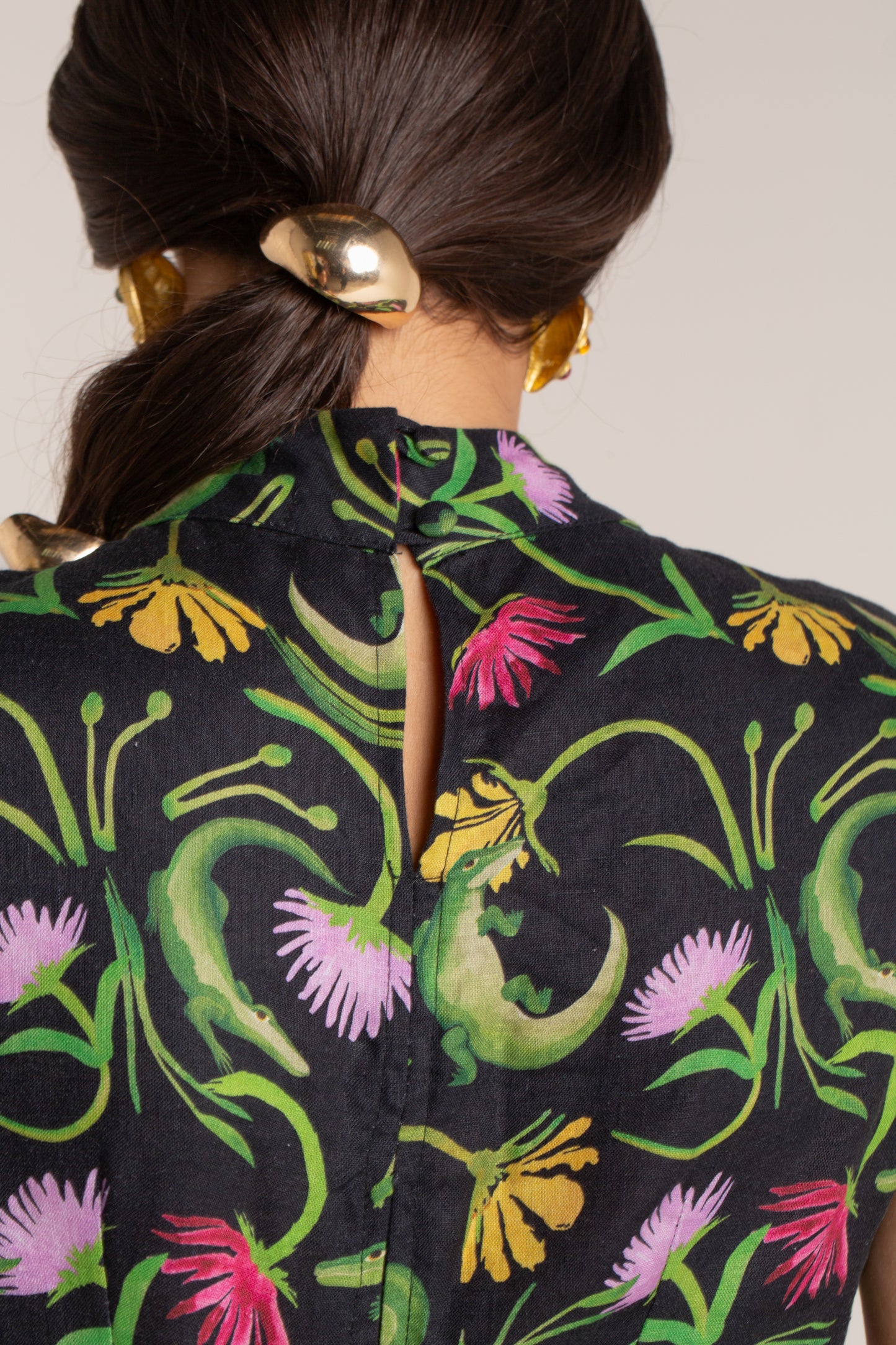 Top Gola Flora Egípcia Preto