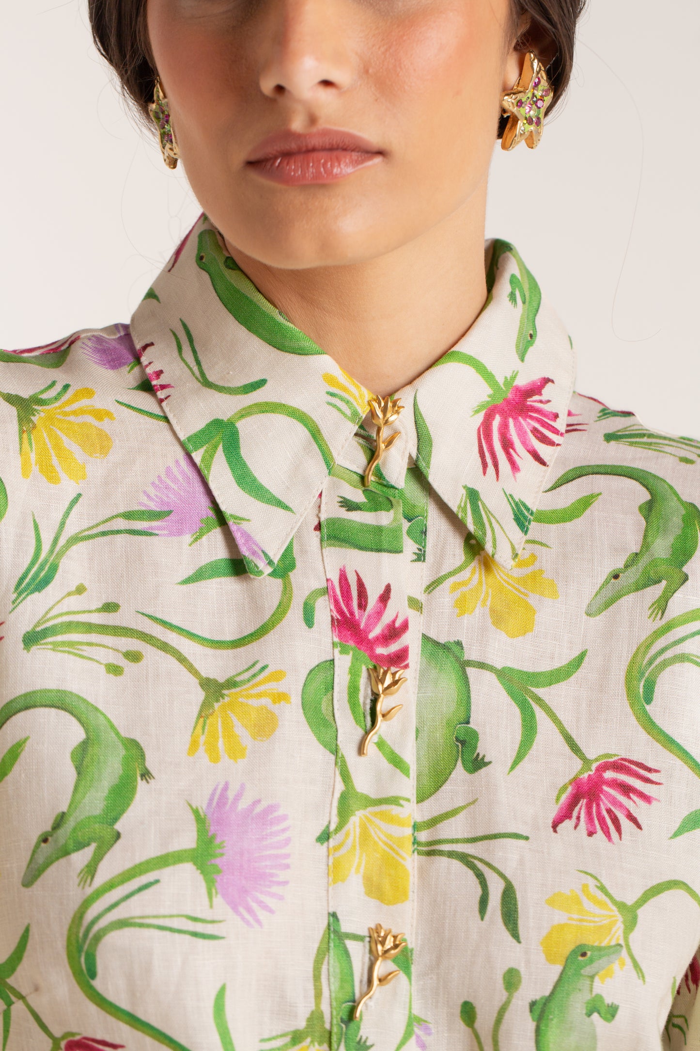 Chemise Flora Egípcia Creme