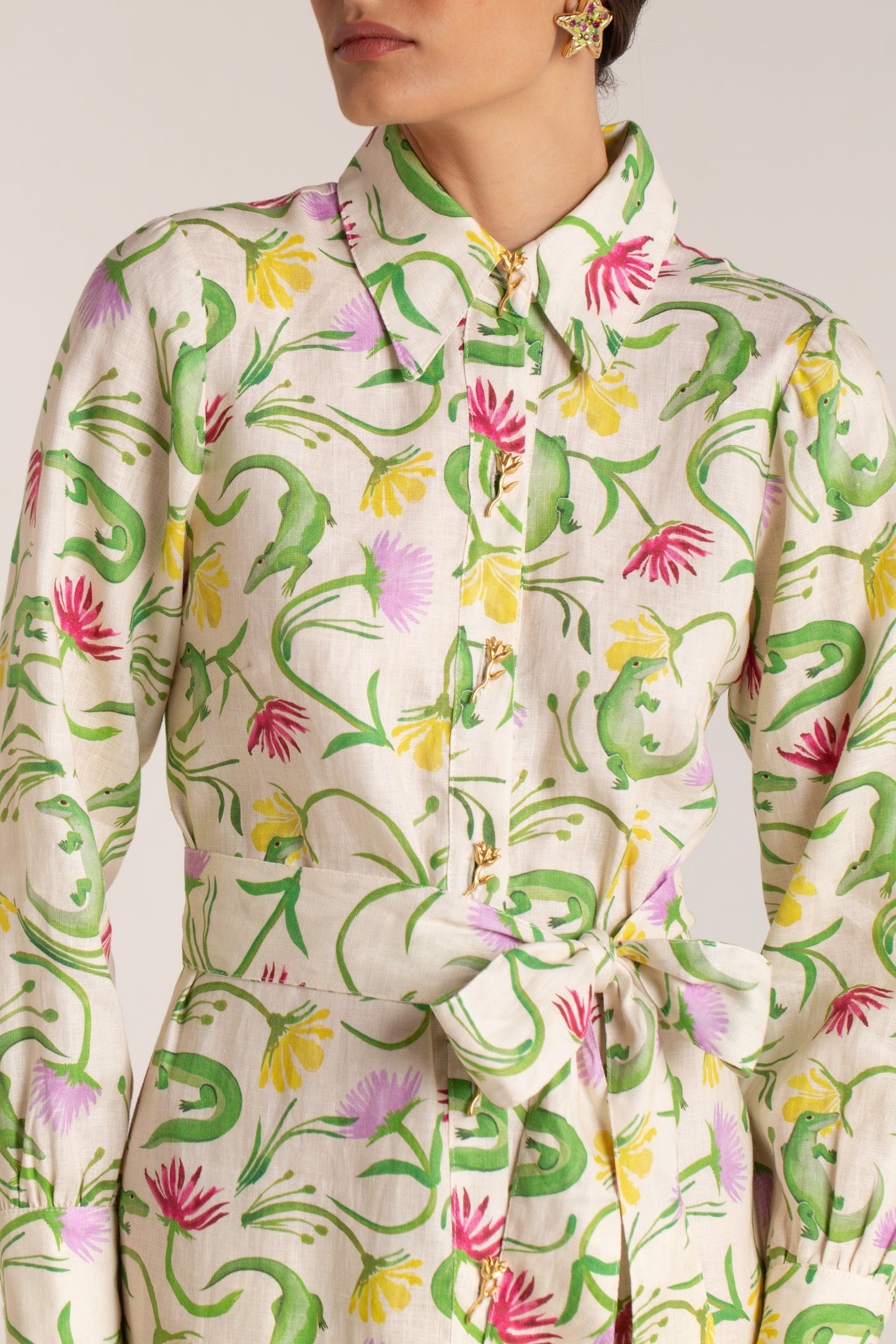 Chemise Flora Egípcia Creme