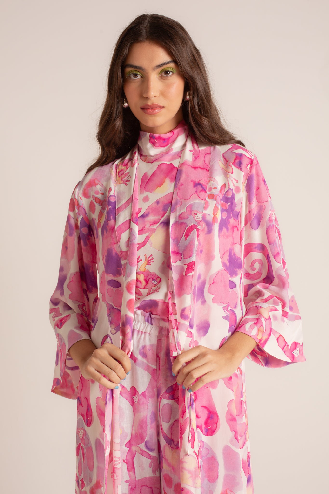 Kimono Fauna Tie-Dye