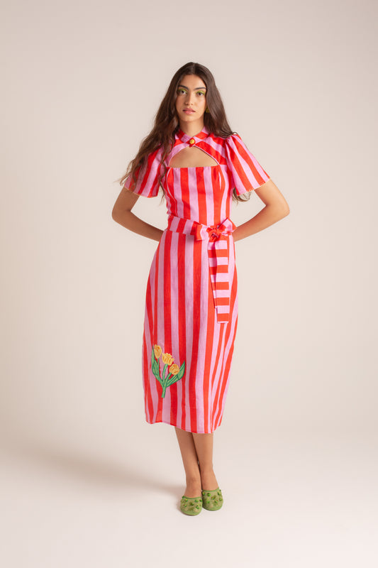 Vestido Delta Tulip Listras