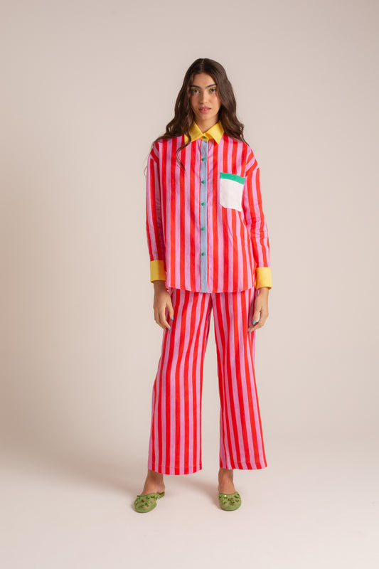 Camisa Colorblock Listras