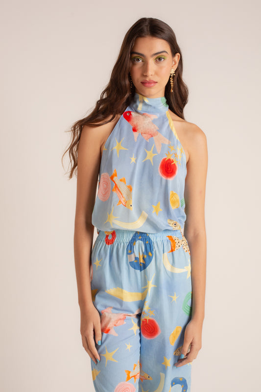 Top Lenço Mergulho Cósmico