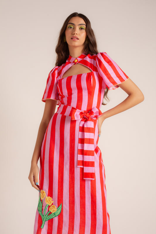 Vestido Delta Tulip Listras