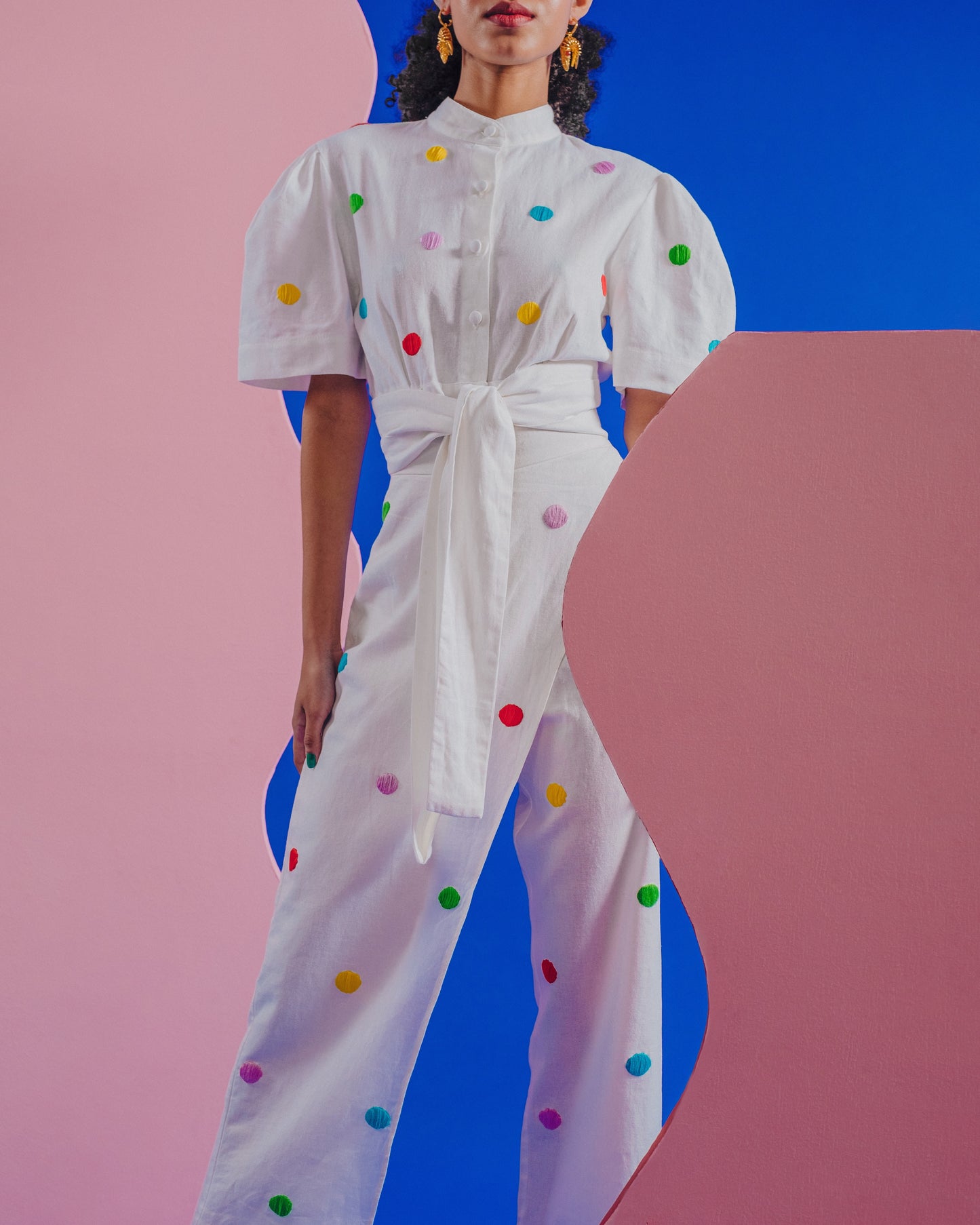 Camisa Cropped Kyoto Confetti